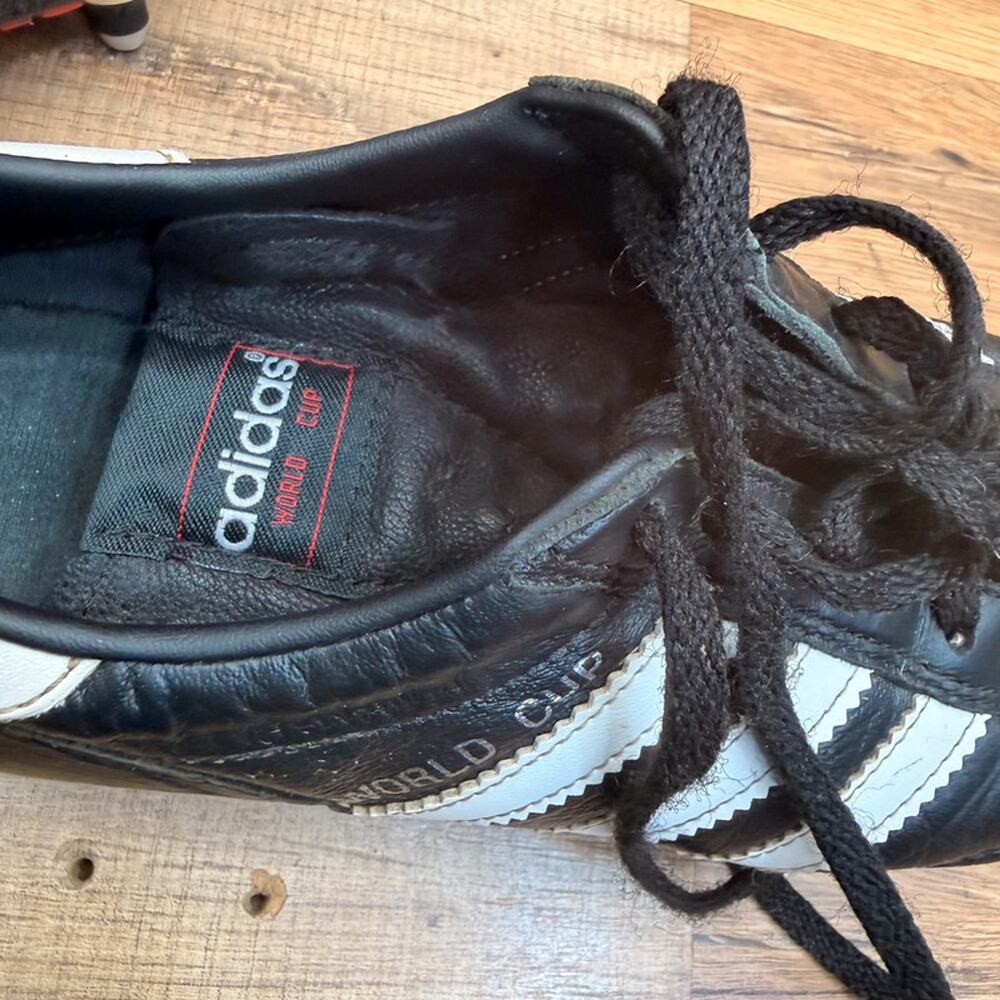 Adidas men size 10 black World Cup SG 2009 Germany Football Boots Soccer Cleats - Picture 9 of 10